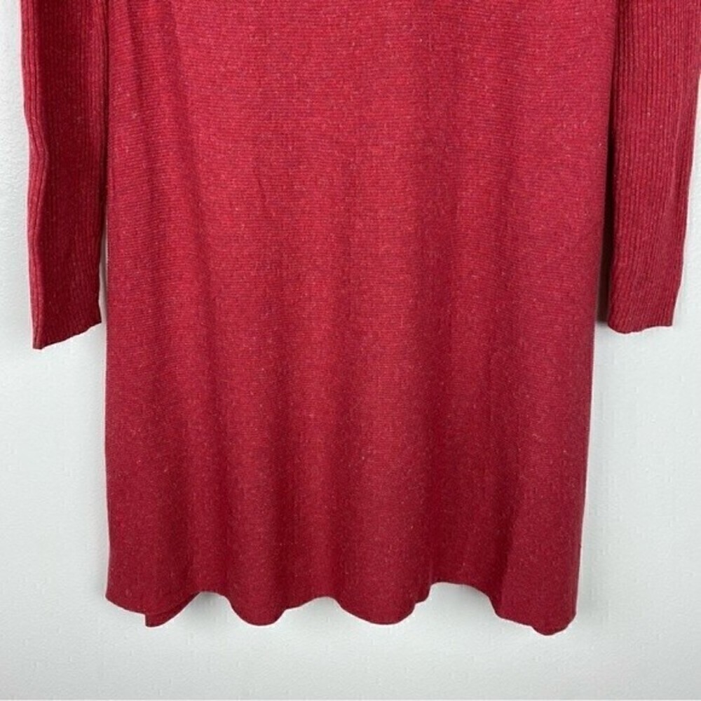 Eileen Fisher Crewneck Pullover Tunic Long Sleeve Sweater Red Size S - Picture 7 of 9